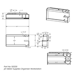50039 | pH Meter Supplies Organizer Workstation